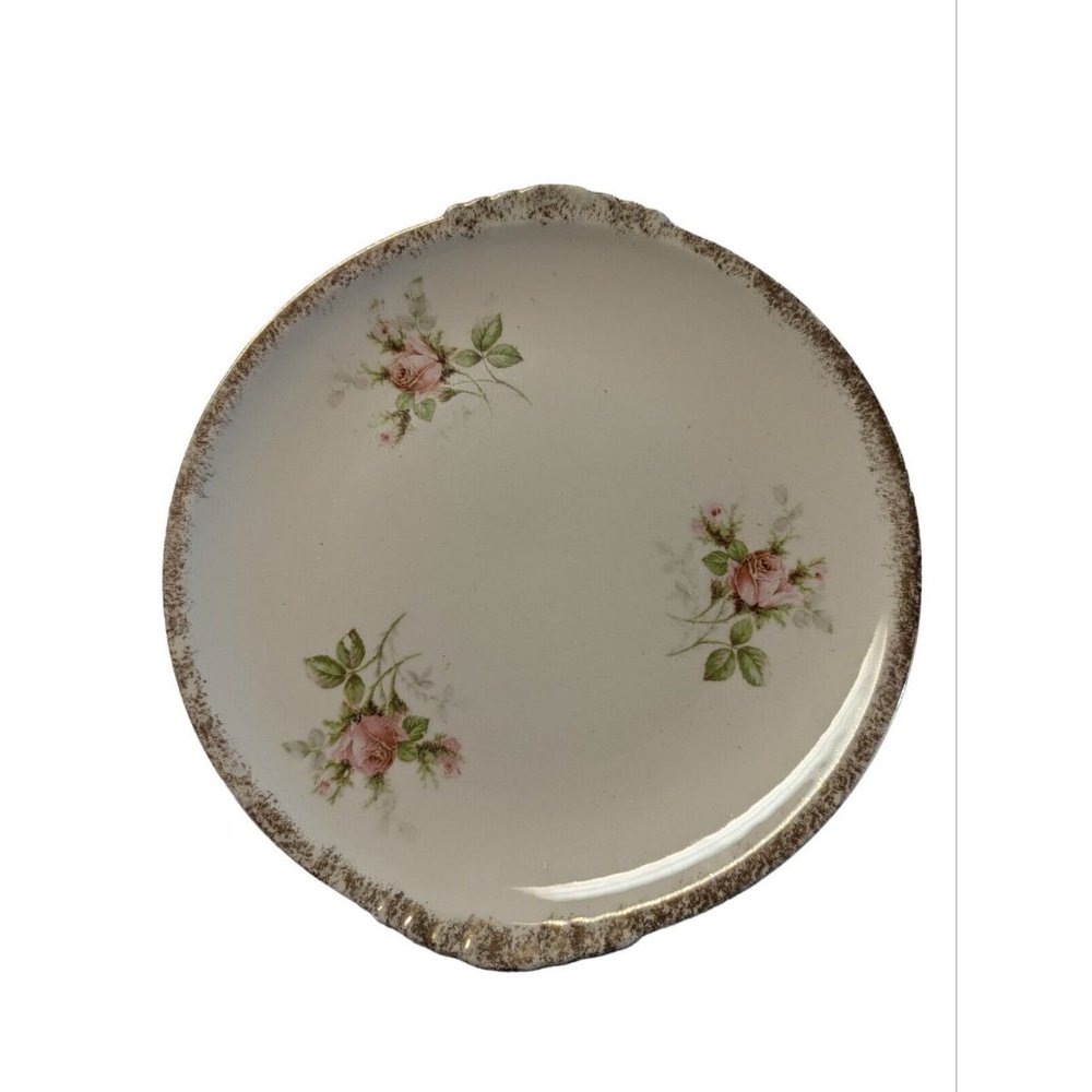 Antique Paden City Pottery Royal China 22 KT. Gold 11" Dinner Plate USA